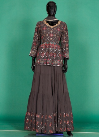 Faux Georgette Indo Western