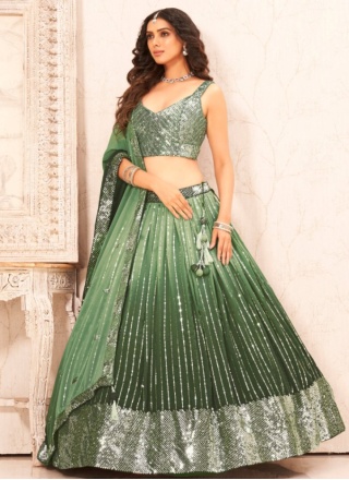 Faux Georgette Mehndi Designer