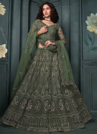 Festal Embroidered Net Trendy Lehenga Choli