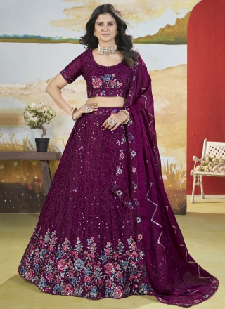 Fine Chinon Designer Lehenga Choli