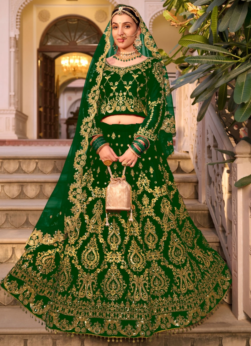 Fine Green Designer Lehenga Choli