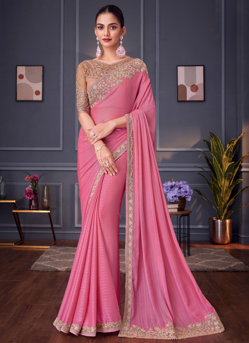 Flattering Silk Ceremonial Contemporary Saree