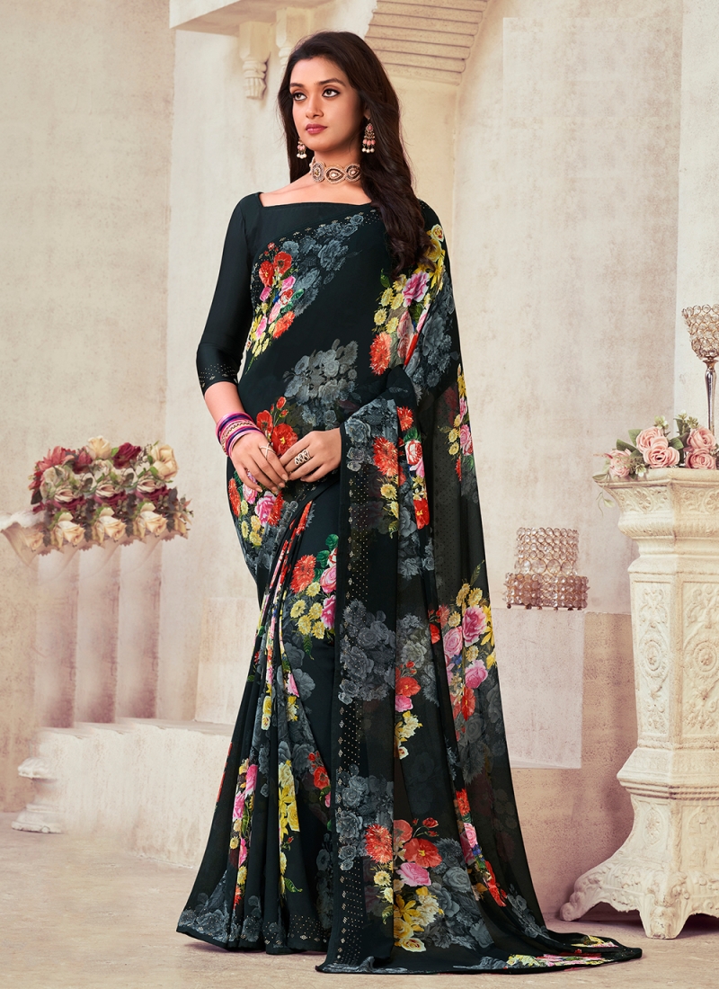 Black Saree Sari With Stitched Blouse Ready to Wear Indian Designer Saree  Partywear Saree Indian Wedding Saree Traditional Saree, RR-321 - Etsy