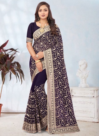 Girlish Purple Cord Trendy Saree