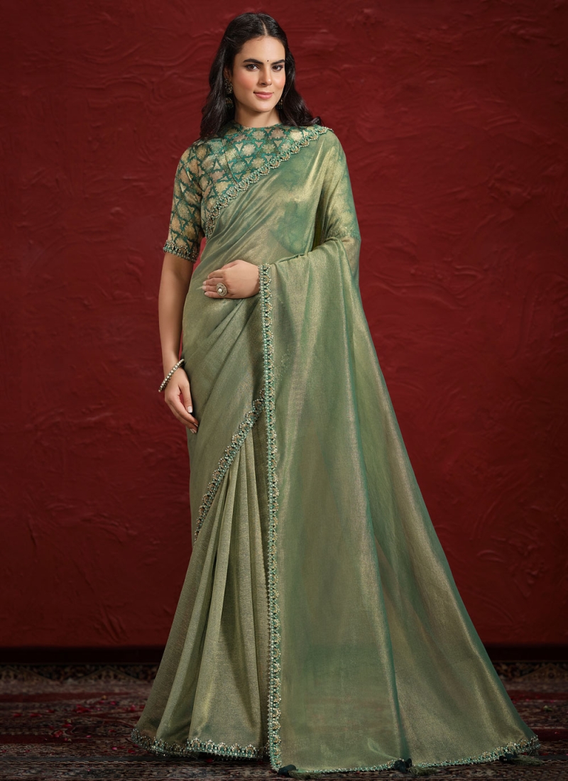 Graceful Banarasi Silk Green Classic Saree