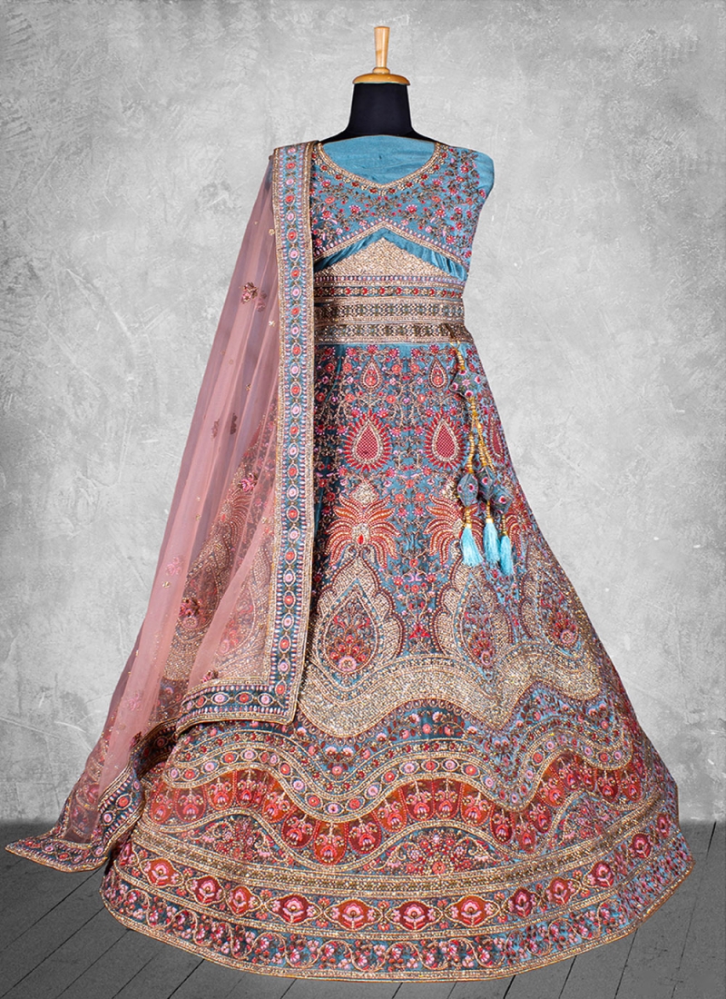 Graceful Blue Designer Lehenga Choli