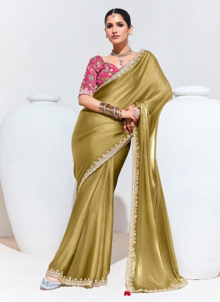 Grandiose Embroidered Gold Trendy Saree