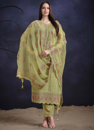 Green Sequins Salwar Kameez