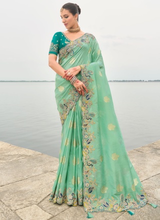 Green Wedding Trendy Saree