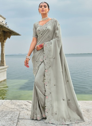 Grey Ceremonial Classic Saree