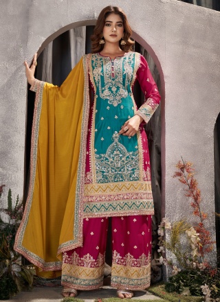 Haute Embroidered Palazzo Salwar Kameez