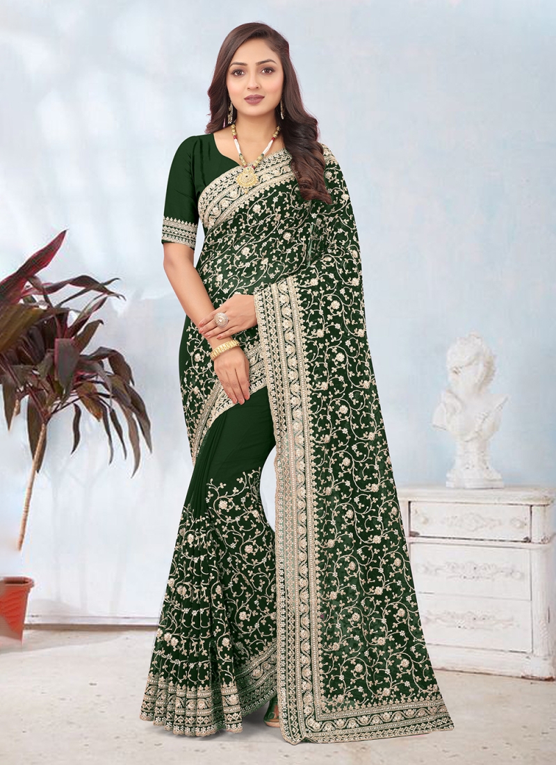 Heavenly Green Wedding Classic Saree