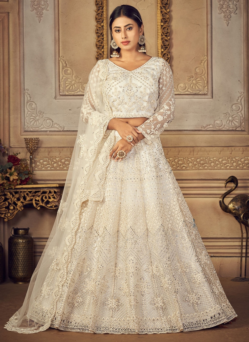 Wonderful White Colour Designer Heavy Lehenga Choli For Wedding | Unique lehenga  designs, Draping fashion, Heavy lehenga