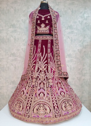 Hypnotic Velvet Bridal Designer Lehenga Choli