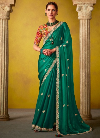 Immaculate Silk Embroidered Classic Saree