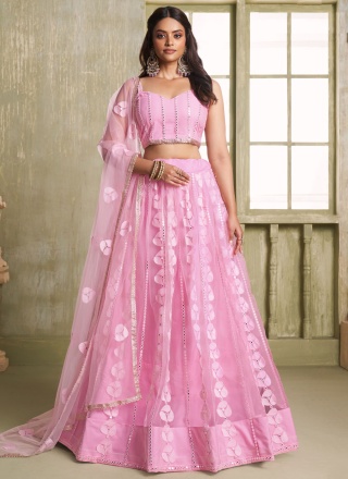 Imposing Pink Party Designer Lehenga Choli