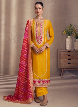 Intricate Embroidered Shimmer Designer Salwar Kameez