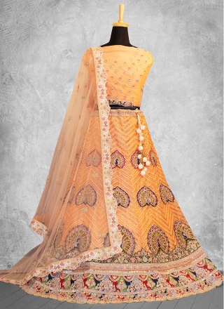 Intrinsic Mustard Sequins Organza Trendy Lehenga Choli