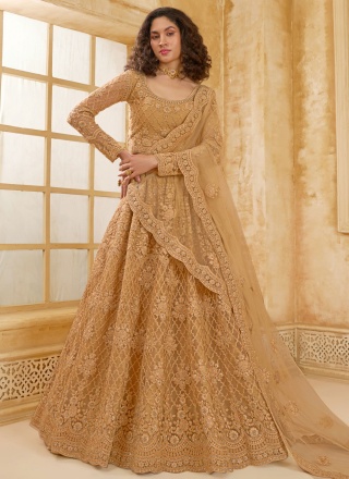 Invaluable Brown Reception Designer Lehenga Choli