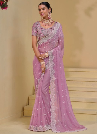 Invigorating Sequins Trendy Saree