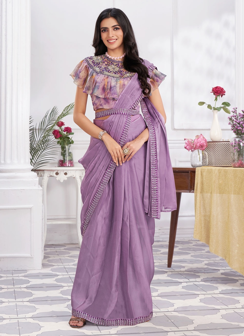 Irresistible Embroidered Pink Traditional Saree