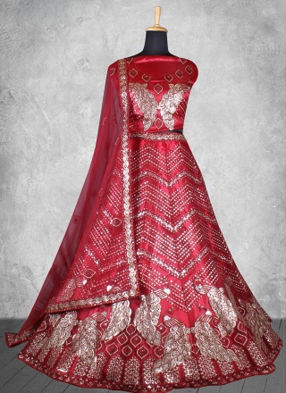 Latest Red Festival Designer Lehenga Choli