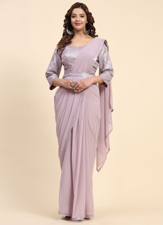 Lavender Festival Designer Saree