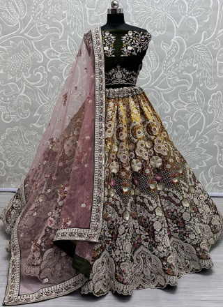 Lovable Dori Work Velvet Trendy Lehenga Choli