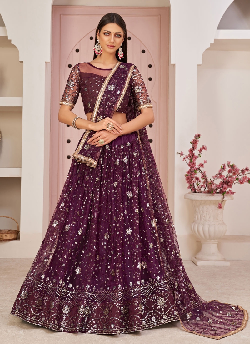 10 Stunning Purple Lehenga Choli Designs For Luxurious Look