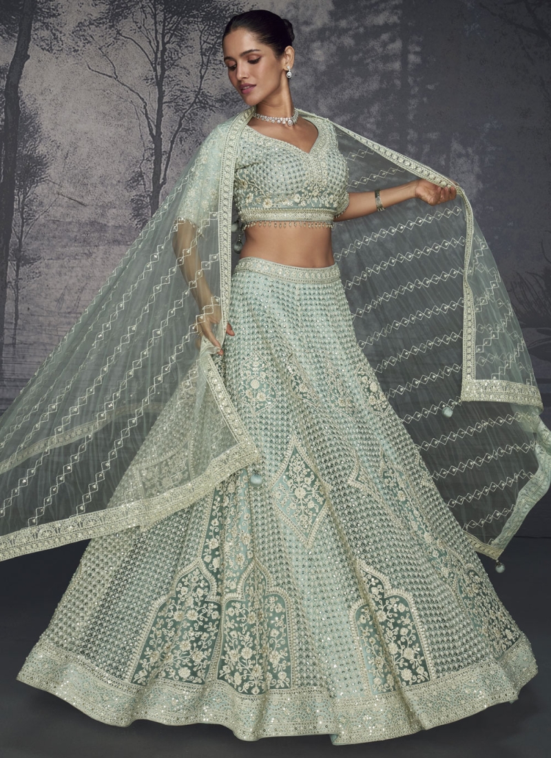 Magnificent Net Reception Readymade Lehenga Choli