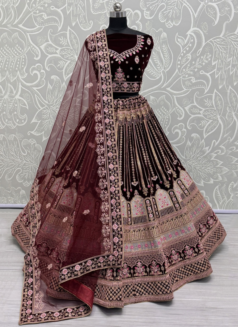 Maroon Color Trendy Lehenga Choli