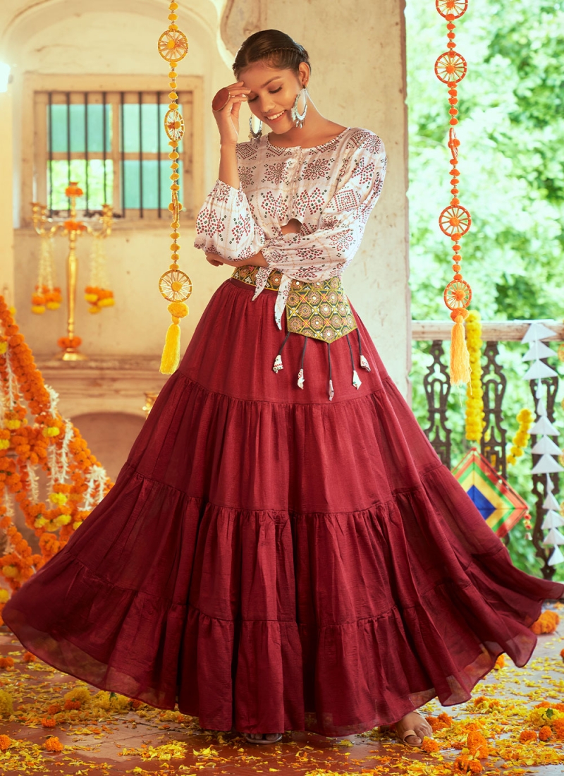 Beige Gold and Maroon Lehenga Choli | Indian wedding fashion, Lehenga choli  online, Designer bridal lehenga