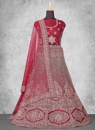 Maroon Party Designer Lehenga Choli