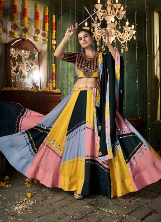 Maslin Cotton Lehenga Choli in Multi Colour