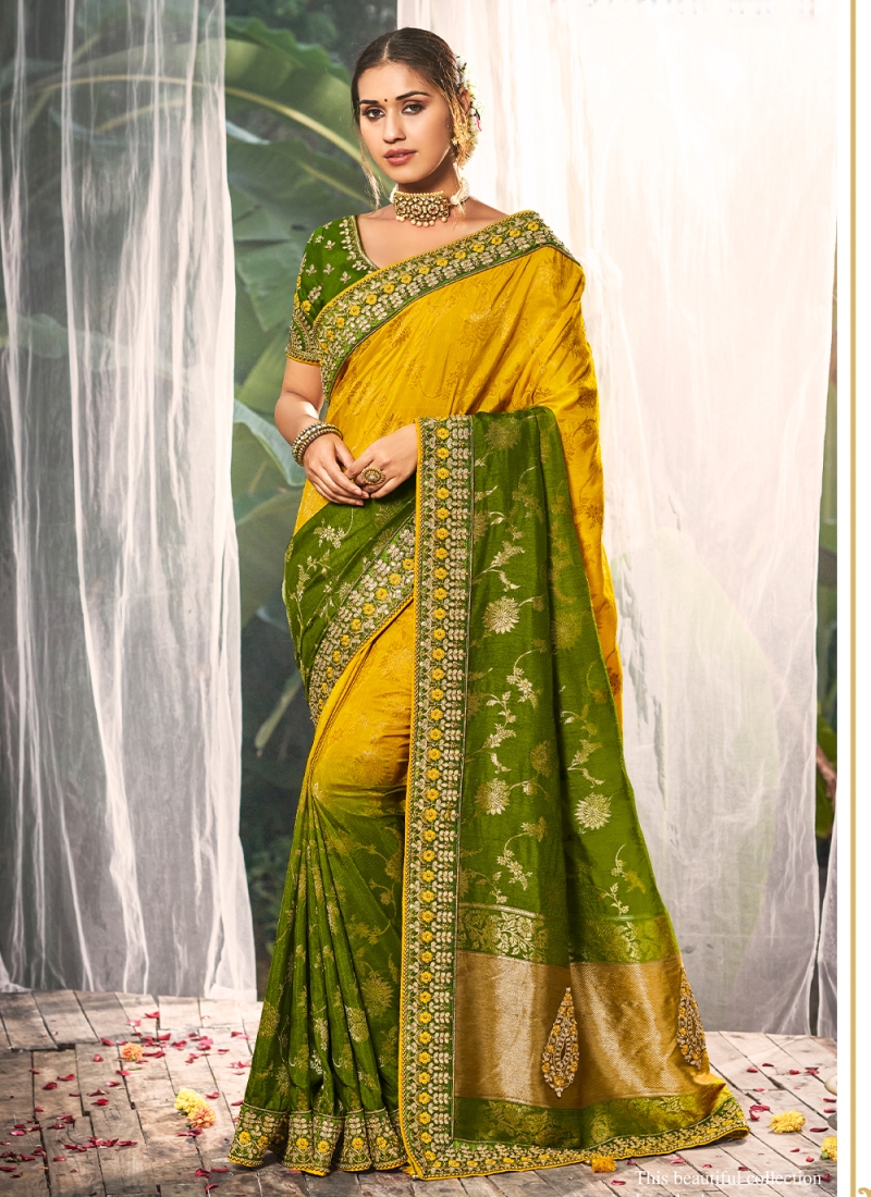 BLACK IKAT & MUSTARD COTTON SILK COMBINATION SAREE WITH AJRAKH BORDER –  ShopBollyWear.Com