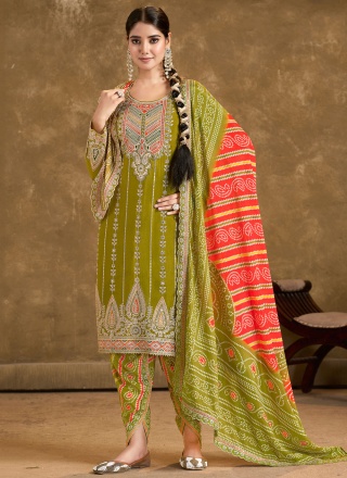 Modest Chinon Embroidered Salwar Kameez