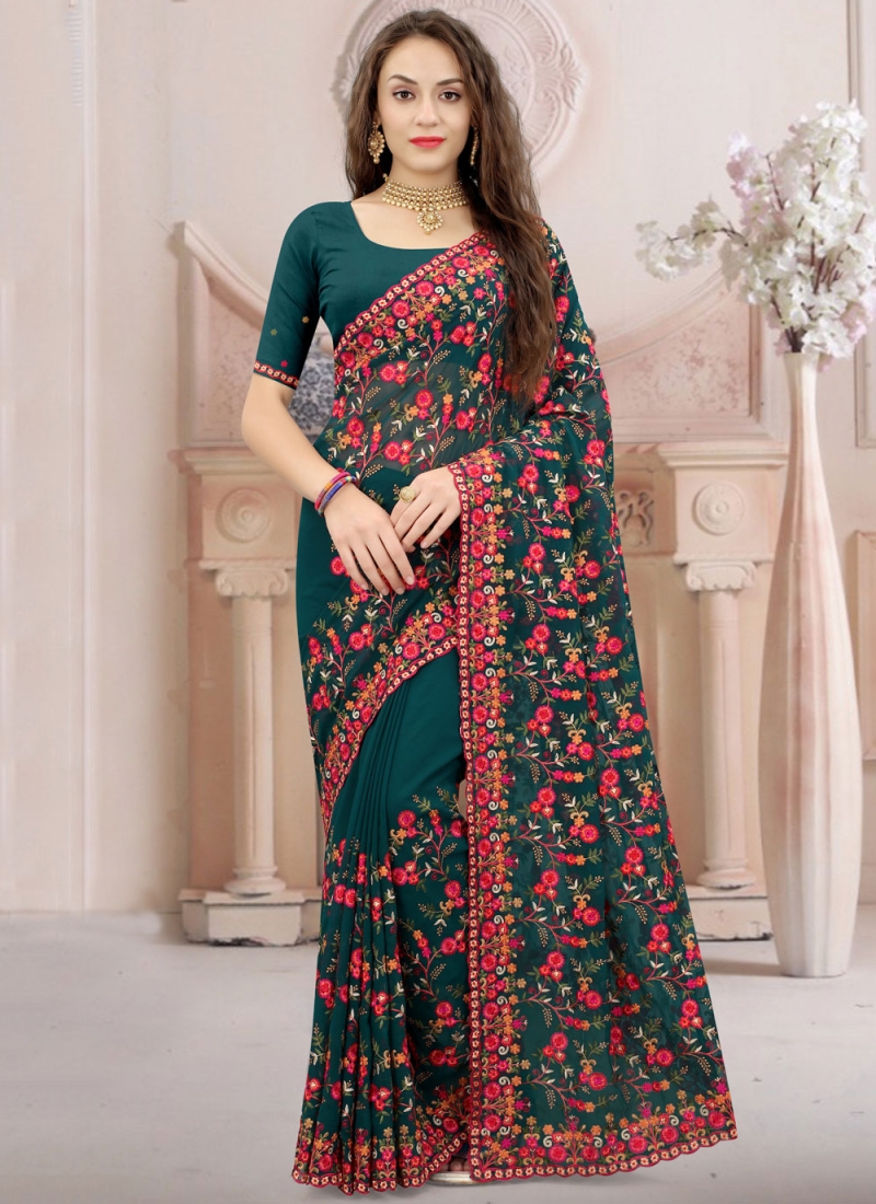 Modish Georgette Traditional Saree