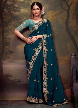 Morpeach  Organza Ceremonial Classic Saree