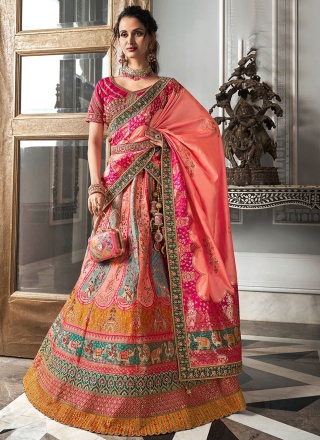 Multi Colour Ceremonial Trendy Lehenga Choli