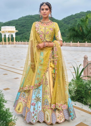 Multi Colour Reception Designer Lehenga Choli