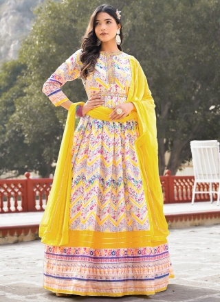 Multi Colour Silk Ceremonial Designer Gown