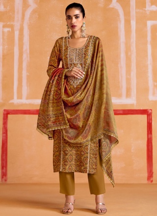 Mustard Festival Trendy Salwar Kameez