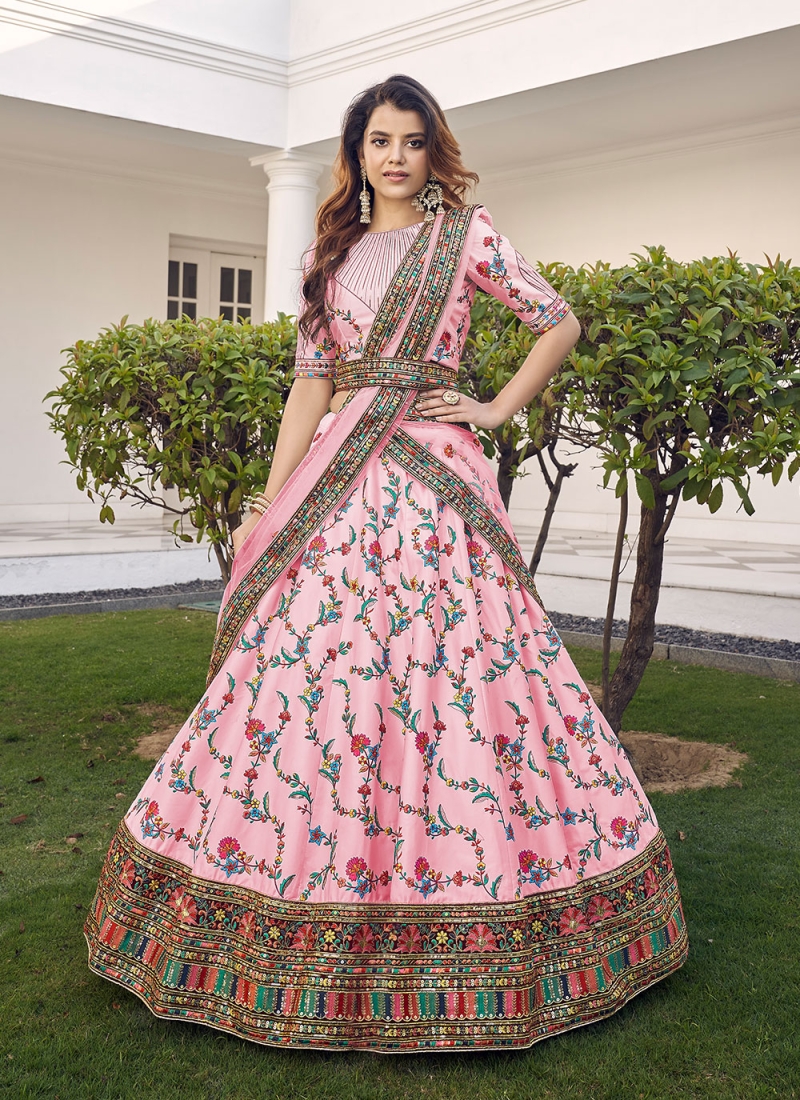 Shivali 131 Light Pink Lehenga Choli for Occasional wear in singles –  Vijaylakshmi Creation – Handloom House & Branded Women Apparels