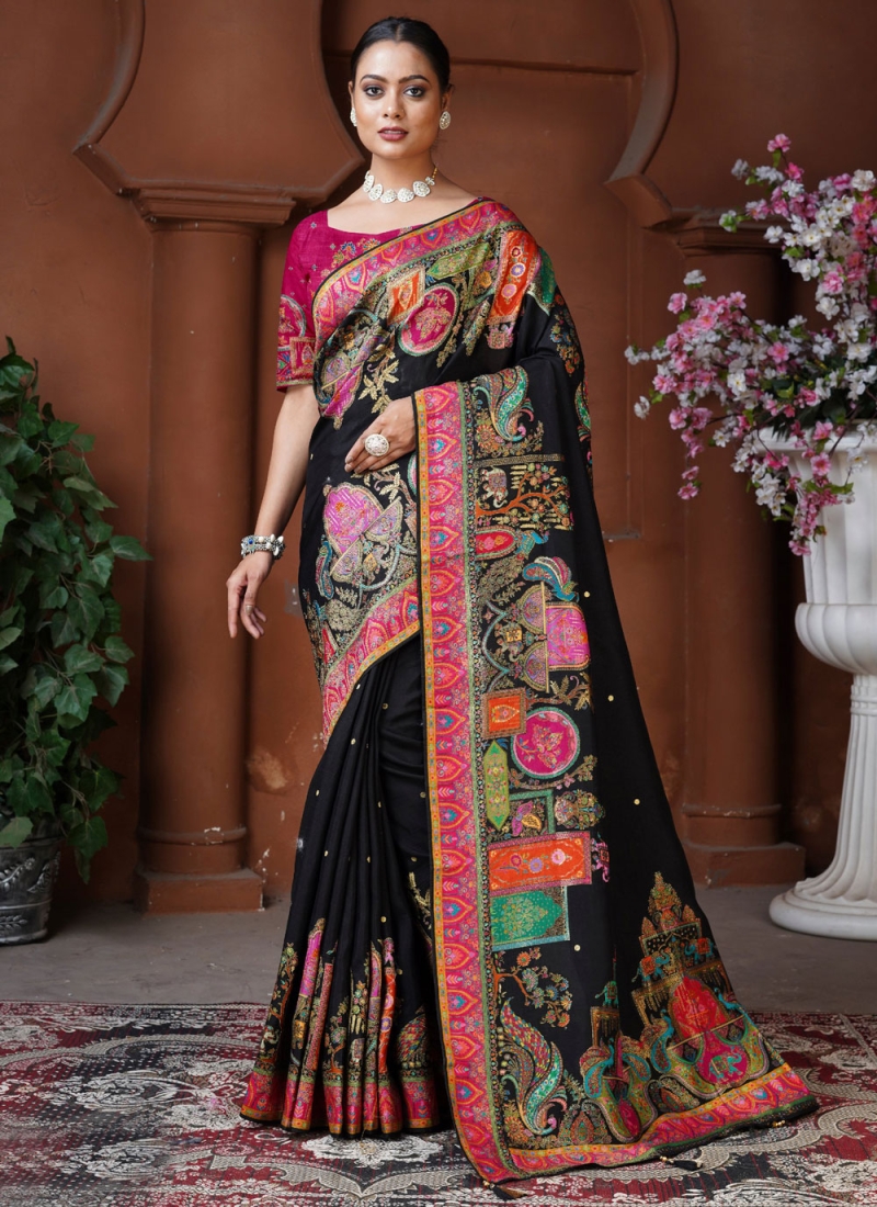 Mystical Black Traditional Saree