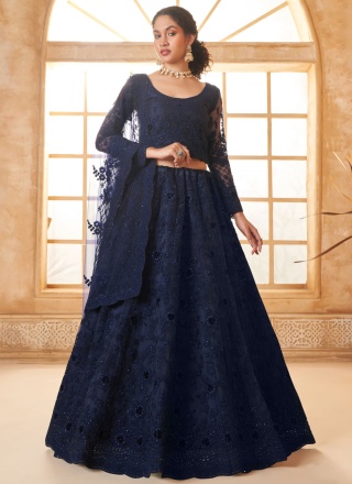 Navy Blue Color Lehenga Choli