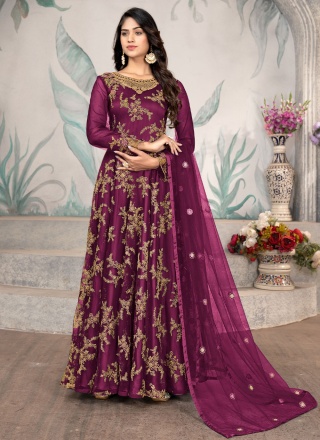 Net Designer Floor Length Anarkali Suit at Rs 3095 in Surat | ID:  25705210088
