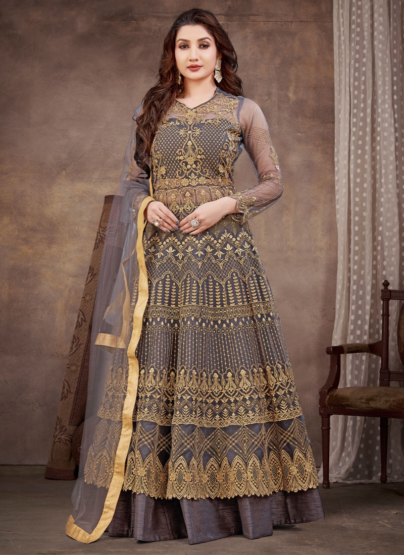 Partywear floor best sale length anarkali