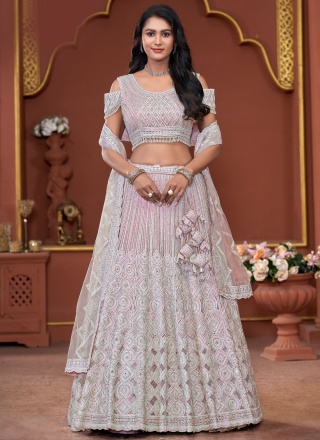 Net Pink Lehenga Choli