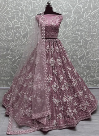 Net Trendy Lehenga Choli in Hot Pink