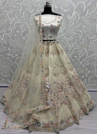 Off White Color Trendy Lehenga Choli